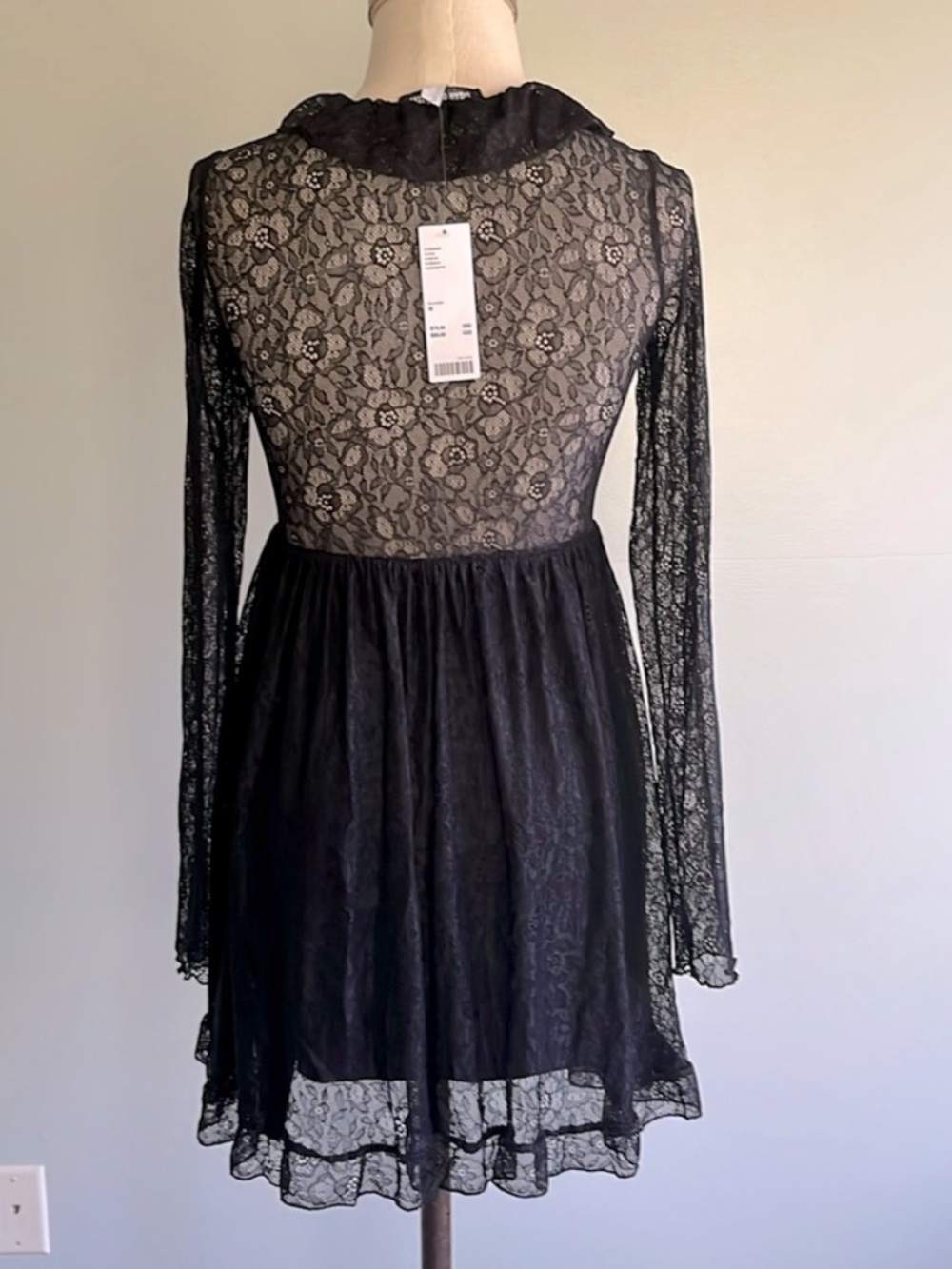 UO Janet Lace Long Sleeve Mini Dress - Picture 6 of 10